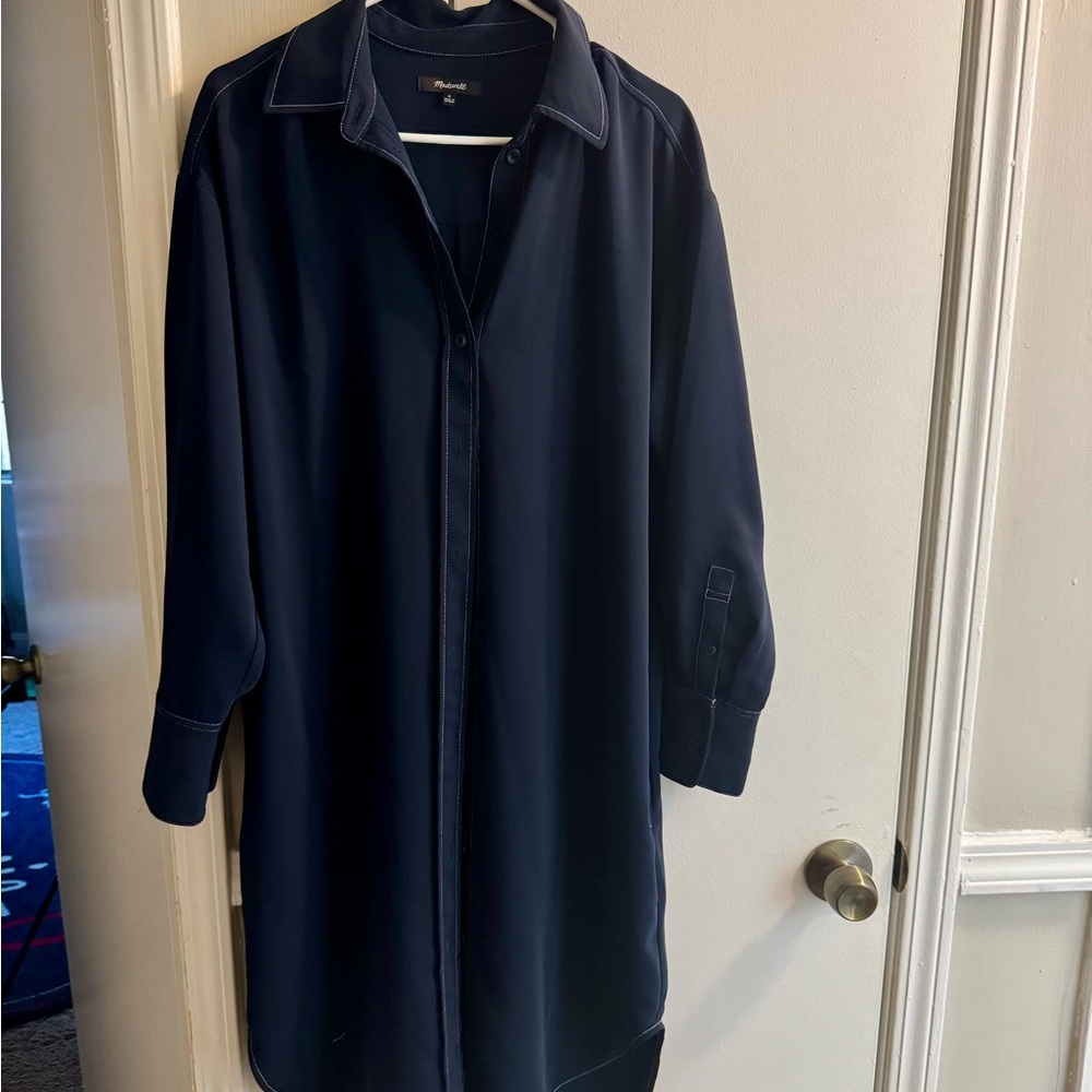 Madewell Navy Blue Shirt Dress